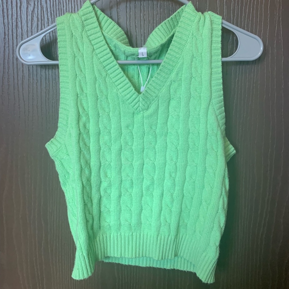 Mint green sweater vest